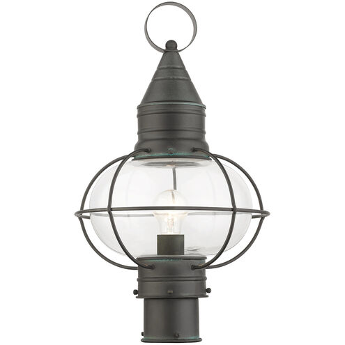 Newburyport 1 Light 20 inch Charcoal Outdoor Post Top Lantern