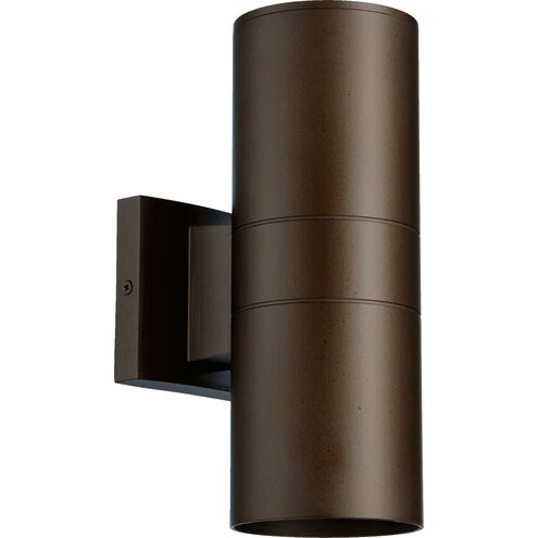 Cylinder 2 Light 11.5 inch Oiled Bronze Outdoor Wall Mount