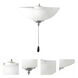 San Gabriel LED Satin Nickel Ceiling Fan Light Kit