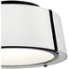 Fulton 3 Light 18 inch Black Semi Flush Ceiling Light