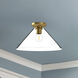 Alora Mood Salem 1 Light 14.13 inch Brushed Gold/Clear Glass Flush Mount Ceiling Light