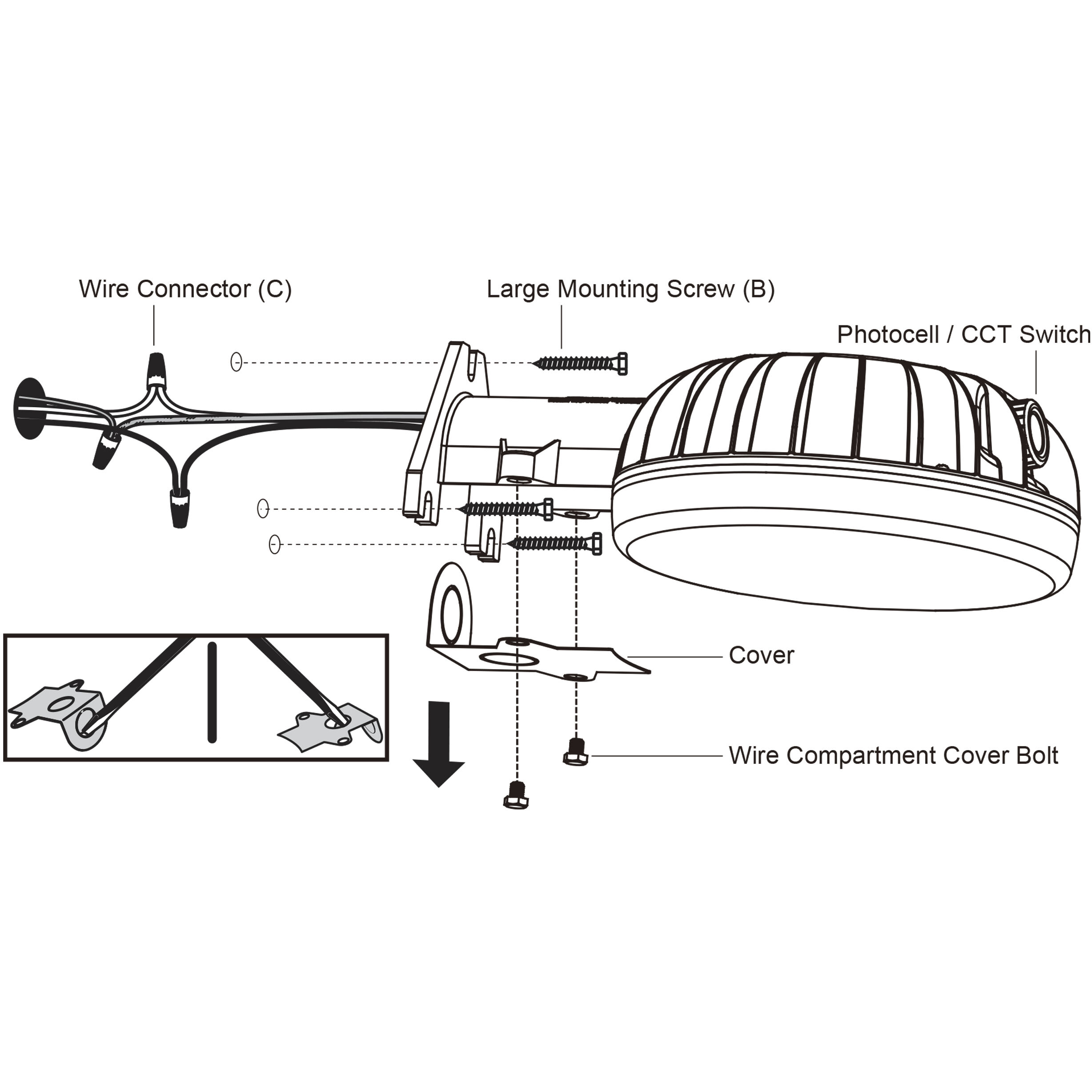 Outdoor Security LED 3.5 inch Gray Outdoor Security