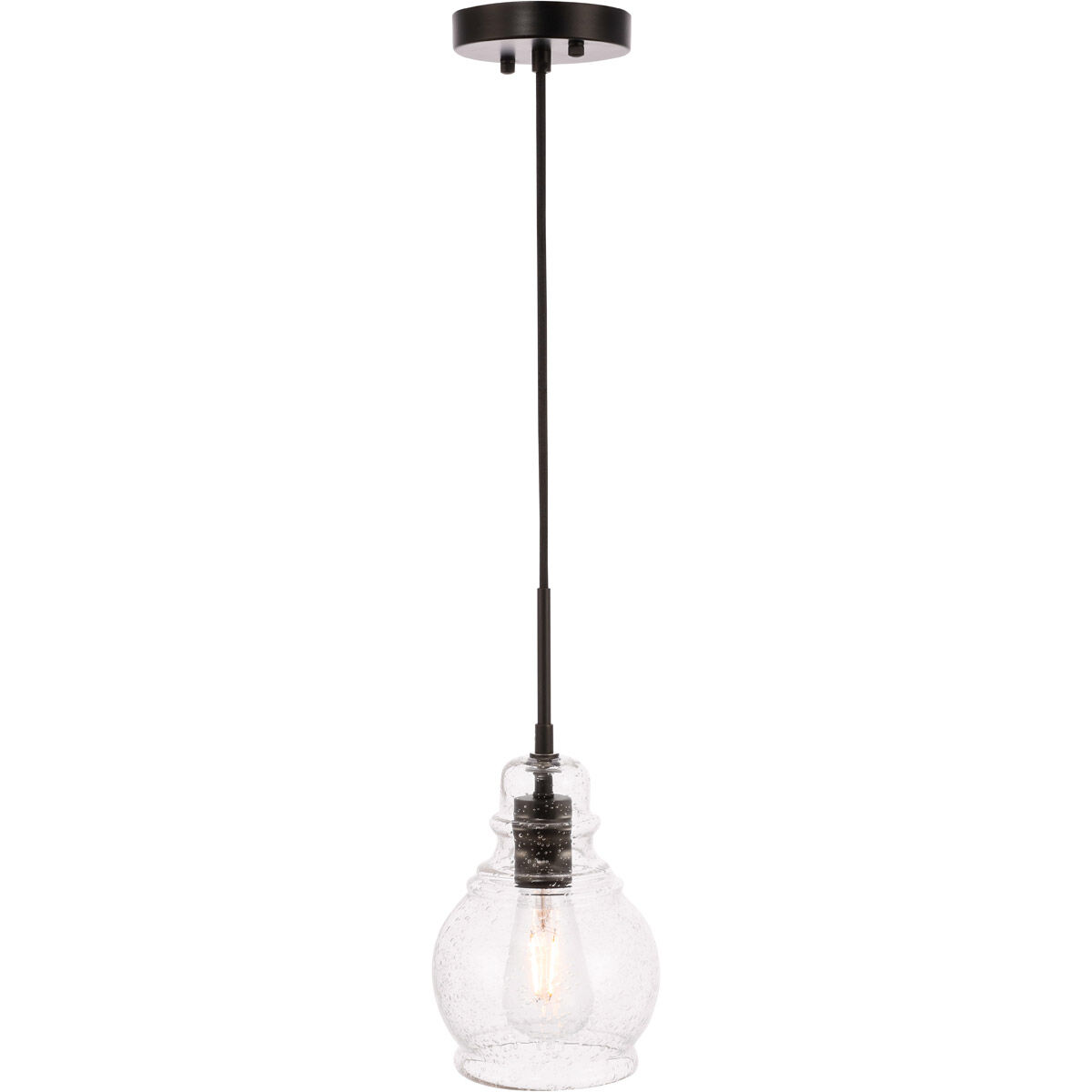 Pierce 1 Light 6 inch Black Pendant Ceiling Light
