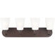 Kerrville 4 Light 24.63 inch Bronze Wall Bath Fixture Wall Light