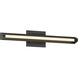 Plymouth LED 24.13 inch Black Bath Vanity Light Wall Light