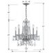 Traditional Crystal 5 Light 18 inch Polished Chrome Chandelier Ceiling Light in Clear Swarovski Strass