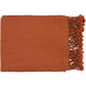 Turner 60 X 50 inch Brick Red Throw, Rectangle