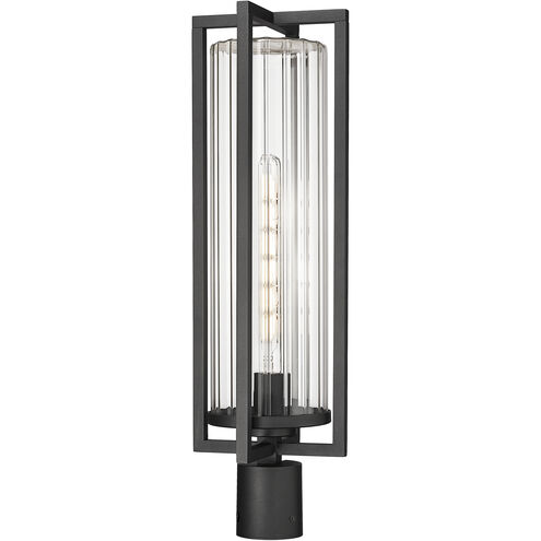 Aura 1 Light 25.75 inch Black Outdoor Post Mounted Fixture in G9
