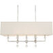 Paxton 8 Light 38 inch Polished Nickel Linear Chandelier Ceiling Light