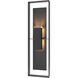 Shadow Box 2 Light 45 inch Coastal Black Outdoor Sconce, Extra Tall