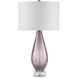 Optimist 30 inch 150 watt Purple and Clear with Antique Nickel Table Lamp Portable Light