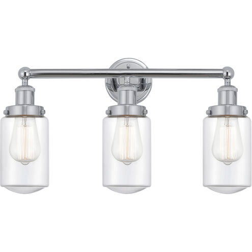 Dover 3 Light 24.5 inch Polished Chrome Bath Vanity Light Wall Light