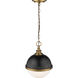 Peyton 2 Light 11.5 inch Matte Black and Factory Bronze Pendant Ceiling Light