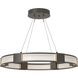 Aura 6 Light 28.9 inch Dark Smoke Pendant Ceiling Light in Frosted