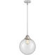 Nouveau 2 Beacon LED 10 inch Polished Chrome Mini Pendant Ceiling Light in Seedy