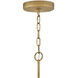Raffi LED 30 inch Burnished Gold Chandelier Ceiling Light, Single Tier