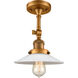 Franklin Restoration Halophane 1 Light 9 inch Brushed Brass Sconce Wall Light in Matte White Halophane Glass, Franklin Restoration