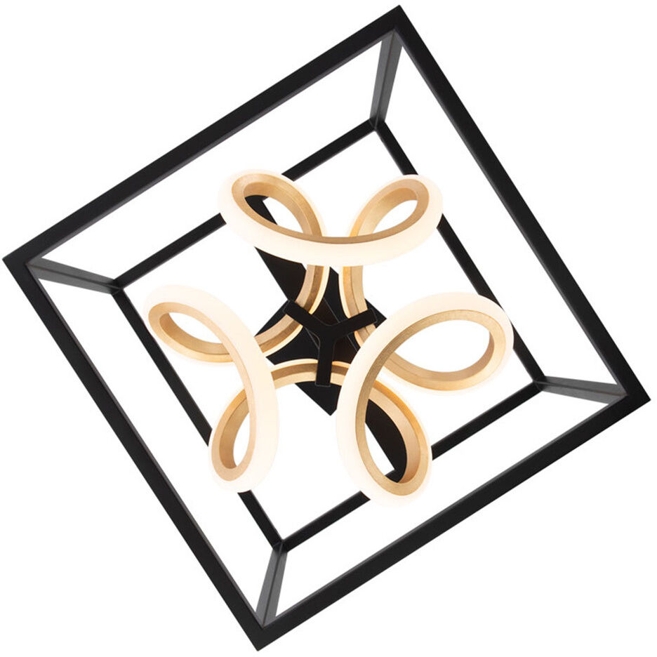 Sinclair LED 10 inch Black Gold Leaf Mini-Pendant Ceiling Light, dweLED