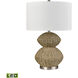 Helia 27 inch 9.00 watt Natural with Satin Nickel Table Lamp Portable Light