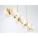 Zill LED 48.03 inch Lily Gold Island Chandelier Ceiling Light