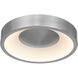Stellar LED 11 inch Brushed Aluminum Outdoor Flush Mount