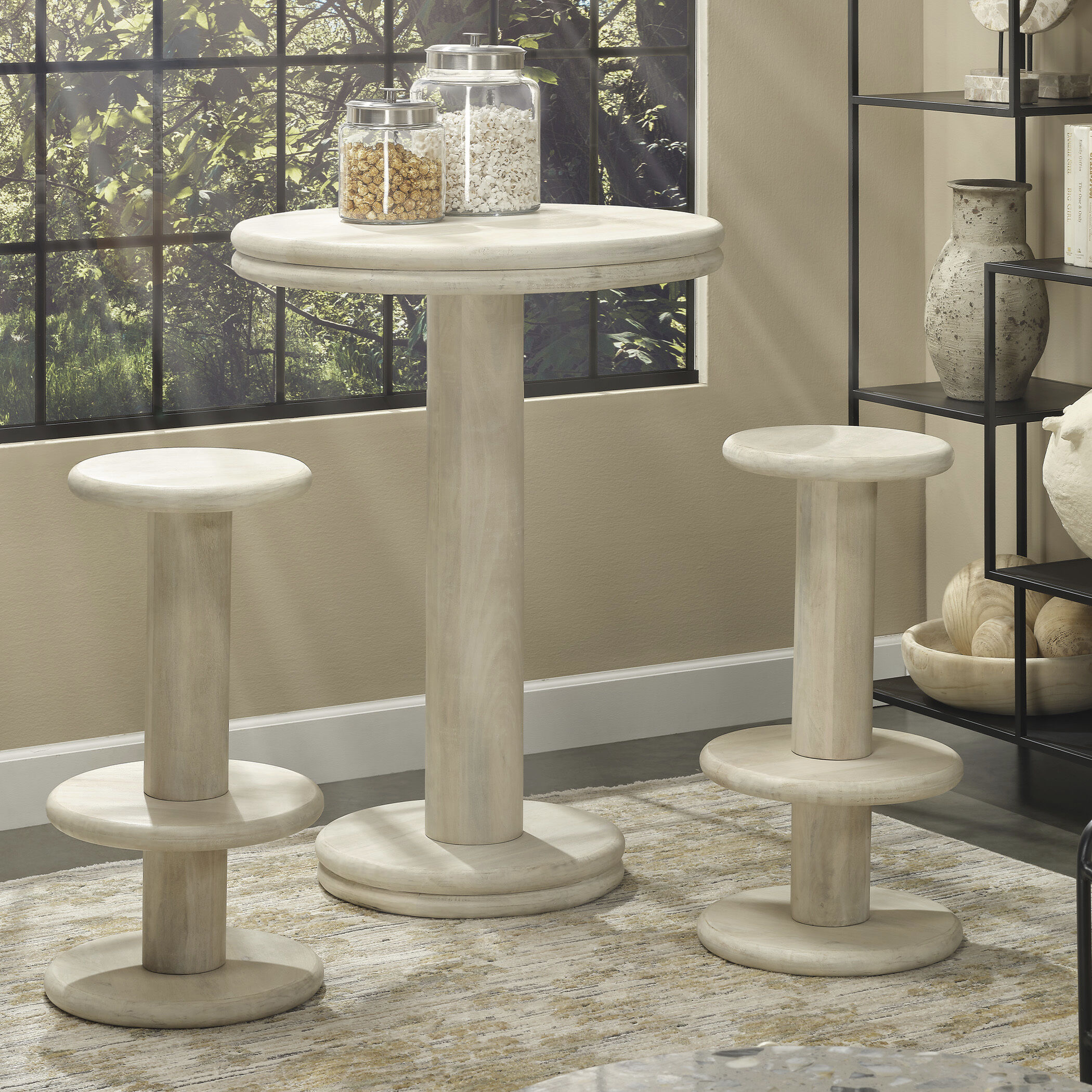 Rye 30 inch White Bleach Barstool