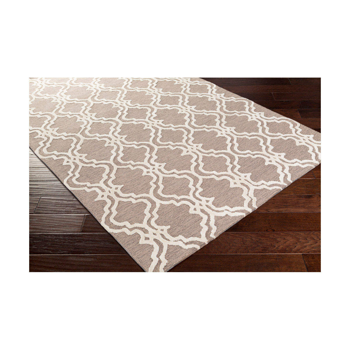 Gable 180 X 144 inch Ivory/Medium Gray/Taupe Rugs, Cotton and Viscose