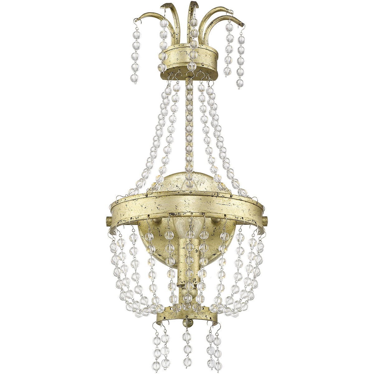 Valentina 1 Light 8 inch Hand Applied Winter Gold ADA Wall Sconce Wall Light