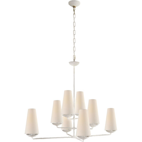 AERIN Fontaine 8 Light 39 inch Plaster White Offset Chandelier Ceiling Light, Large