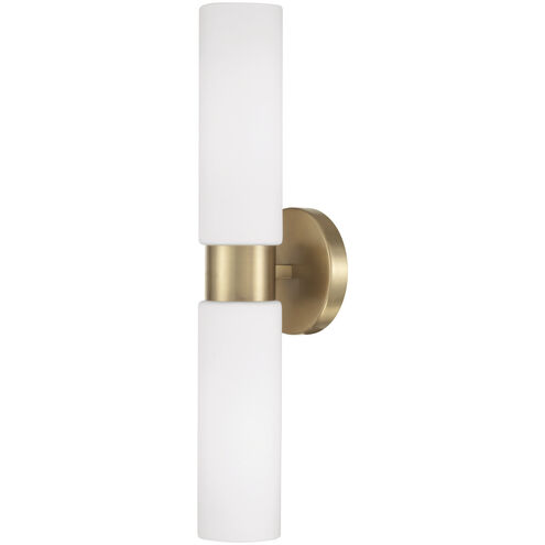 Theo 2 Light 5 inch Aged Brass Sconce Wall Light