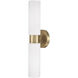 Theo 2 Light 5 inch Aged Brass Sconce Wall Light