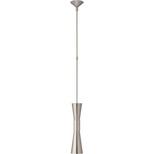 AERIN Clarkson 2 Light 4.75 inch Polished Nickel Narrow Pendant Ceiling Light, Medium