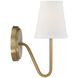 Modern 1 Light 4.75 inch Natural Brass Wall Sconce Wall Light