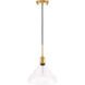 Gil 1 Light 11 inch Brass Pendant Ceiling Light