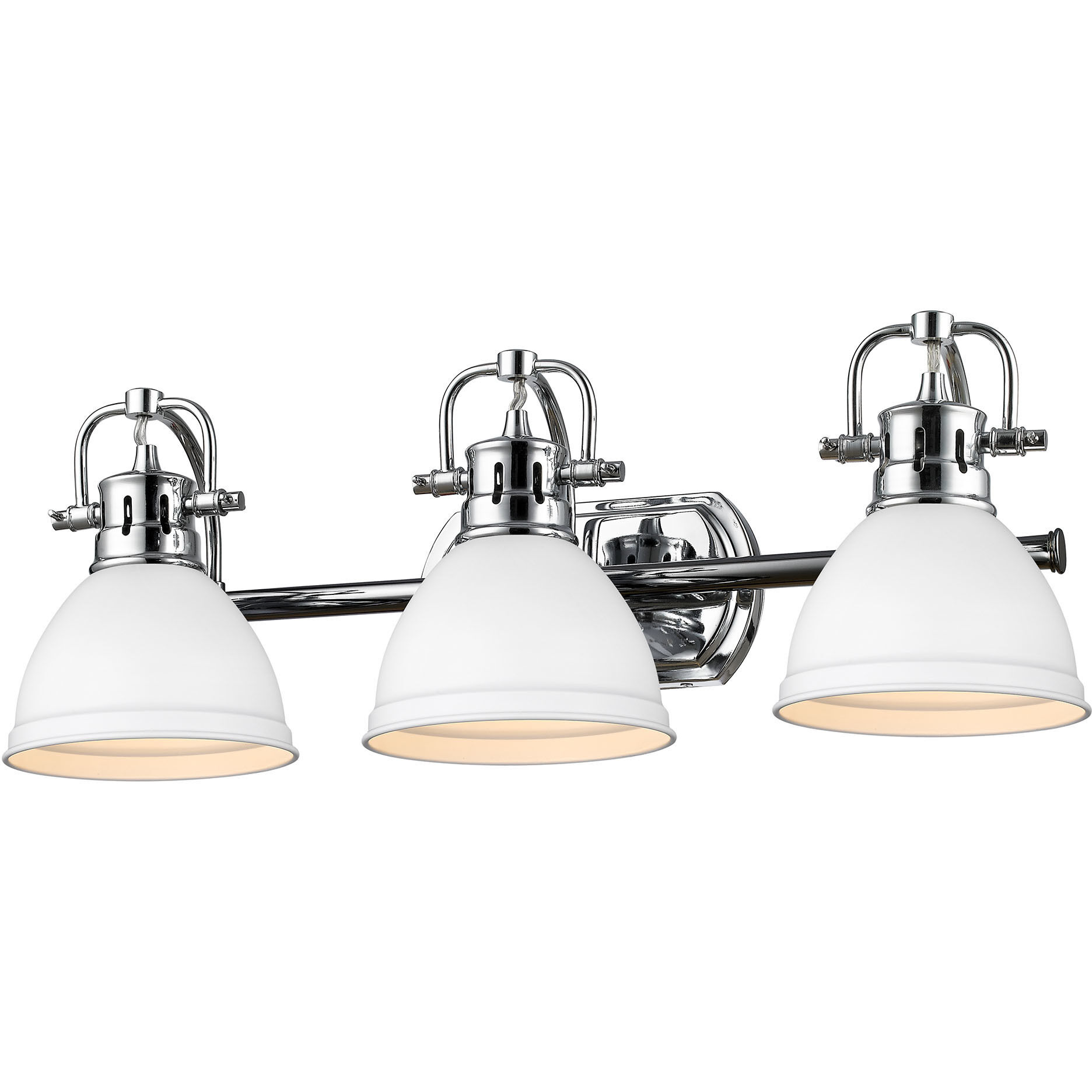 Yep Duncan Vanity Wall Light in Chrome, Matte White