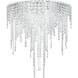 Chantant 6 Light Polished Stainless Steel Flush Mount Ceiling Light in Optic, Strand