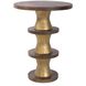 Robin Baron 24.5 X 18.25 inch Natural and Gold Drink Table