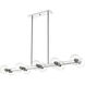 Marquee 10 Light 54 inch Chrome Linear Chandelier Ceiling Light