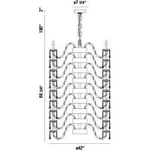 Ferrero 108 Light 42 inch Chrome Chandelier Ceiling Light