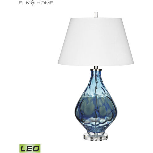 Gush 29 inch 9.00 watt Blue with Clear Table Lamp Portable Light