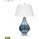 Gush 29 inch 9.00 watt Blue with Clear Table Lamp Portable Light