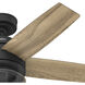 Margo 44 inch Matte Black with Golden Maple Blades Ceiling Fan