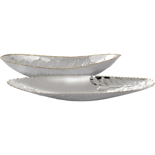 Garza Silver and Gold Tray, Set of 2