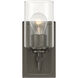 Binsly 1 Light 4.5 inch Rustic Gun Metal Bath Sconce Wall Light