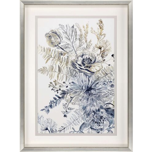Florals Collection Blue Framed Art