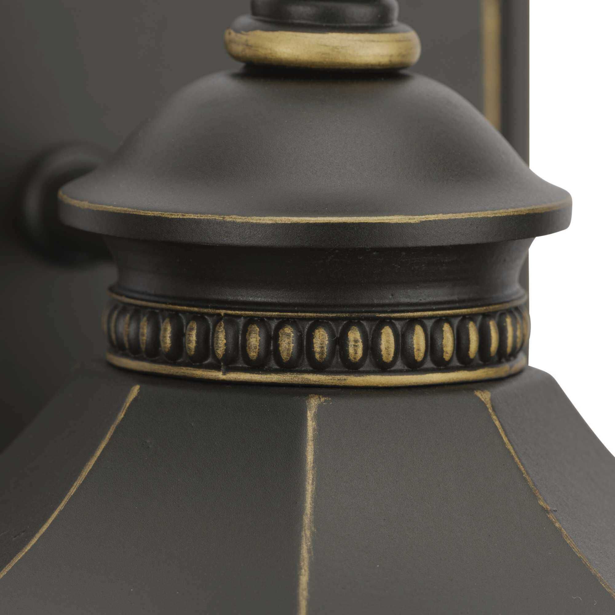 Edition 1 Light 9 inch Antique Bronze Outdoor Wall Lantern, Small