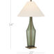 Olive Green 34 inch 150 watt Green and Antique Brass Table Lamp Portable Light