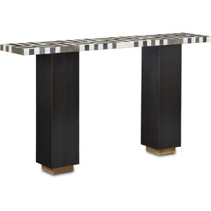 Gentry 60 inch Natural and Brass Console Table