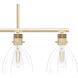 Van Nuys 4 Light 32 inch Alturas Gold Linear Chandelier Ceiling Light, Medium