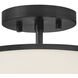 Clarke 2 Light 15 inch Black Semi-Flush Mount Ceiling Light